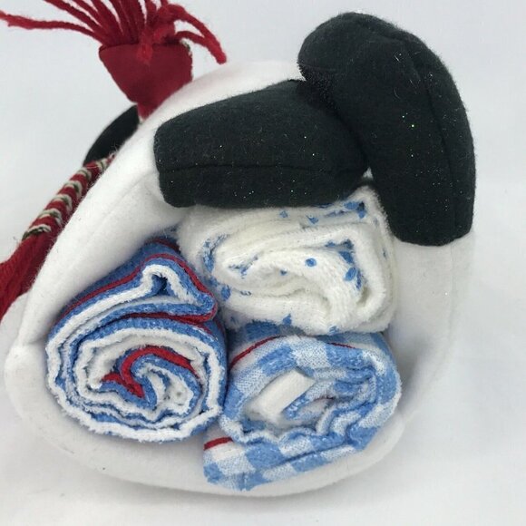 Christmas Snowman Plush Cloth Towel Set Holiday Home Decor Dish Kitchen - Picture 10 of 12